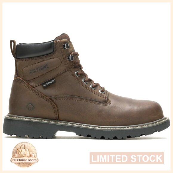 Men's Waterproof Leather Work Boots Industrial Construction Soft Toe Traction